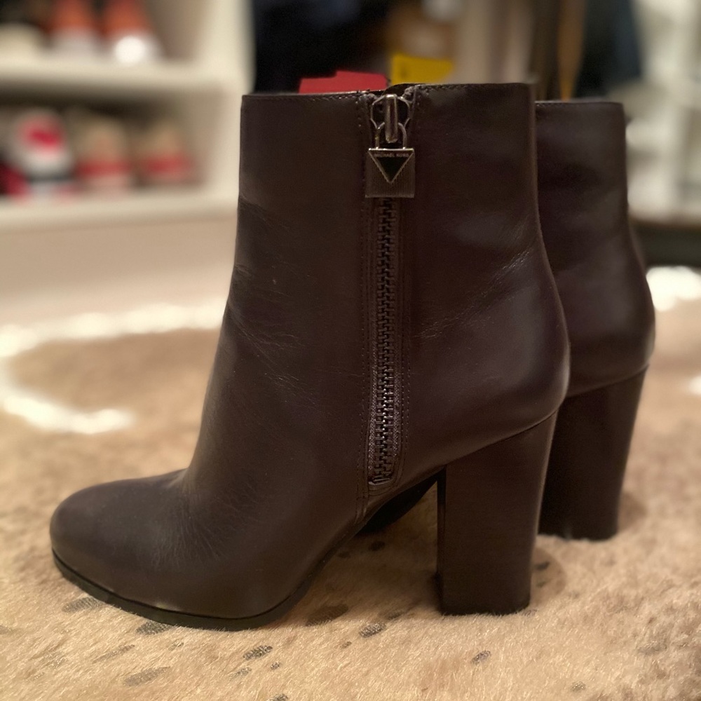 Michael Kors leather heeled booties